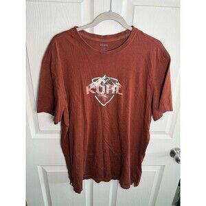 Kuhl Born in the Mountains Maroon Red Short Sleeve T-Shirt Size XL Activewear
